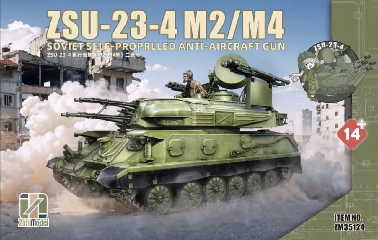 Zimi Model 1/35 Zimi Model ZSU-23-4 M2/M4 Soviet Plastic Model Kit