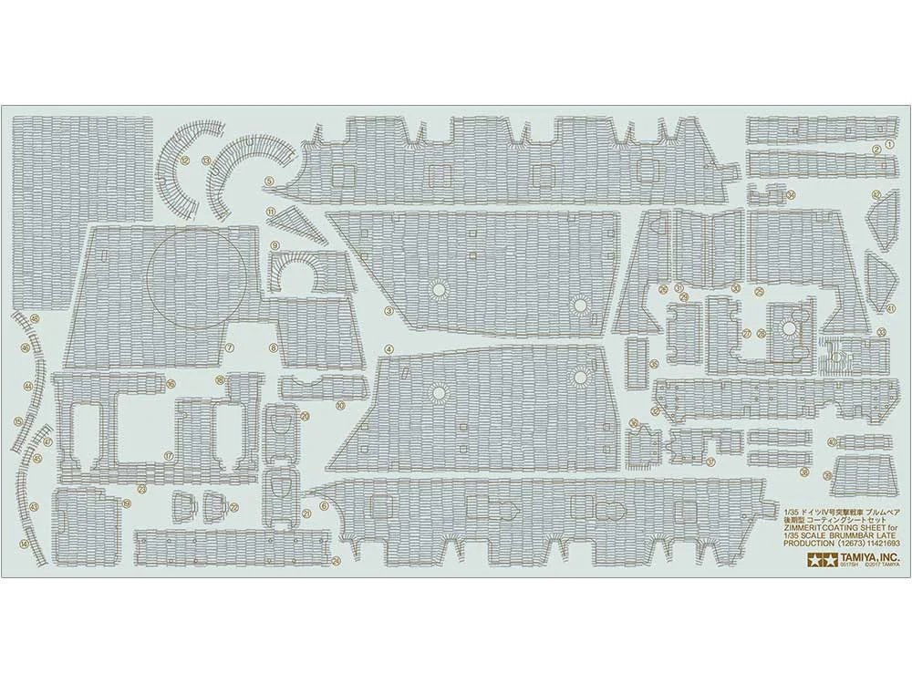 Tamiya 1/35 Zimmerit Coating Sheet - 12673