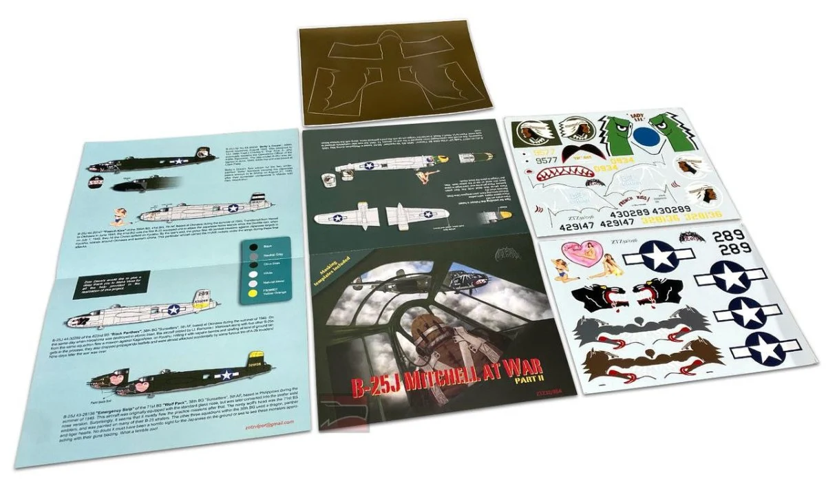 Zotz Decals 1/32 Zotz Decals B-25J Mitchell at War (Gun nose) Part 2