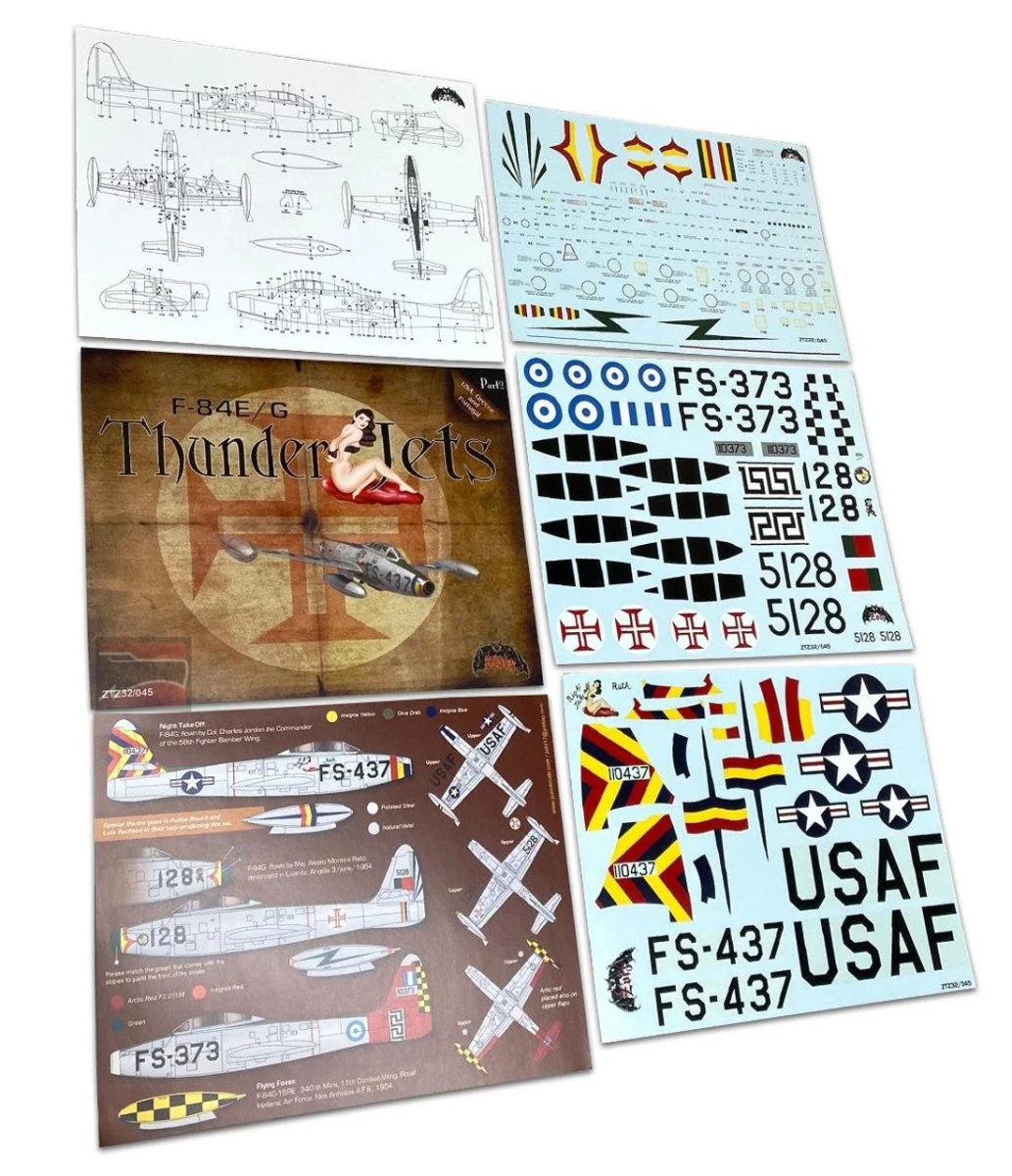 Zotz Decals 1/32 Zotz Decals F-84E/G Thunderjet part 2 USA, Greece & Portugal