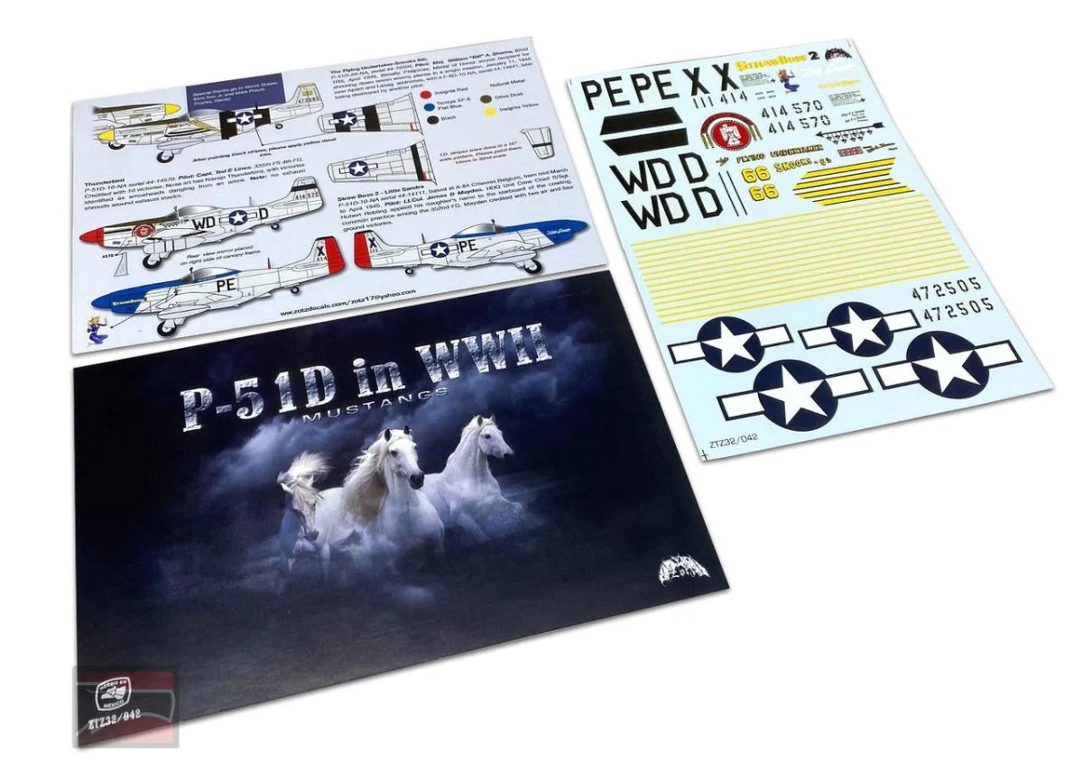 Zotz Decals 1/32 Zotz Decals P-51D Mustangs in WWII