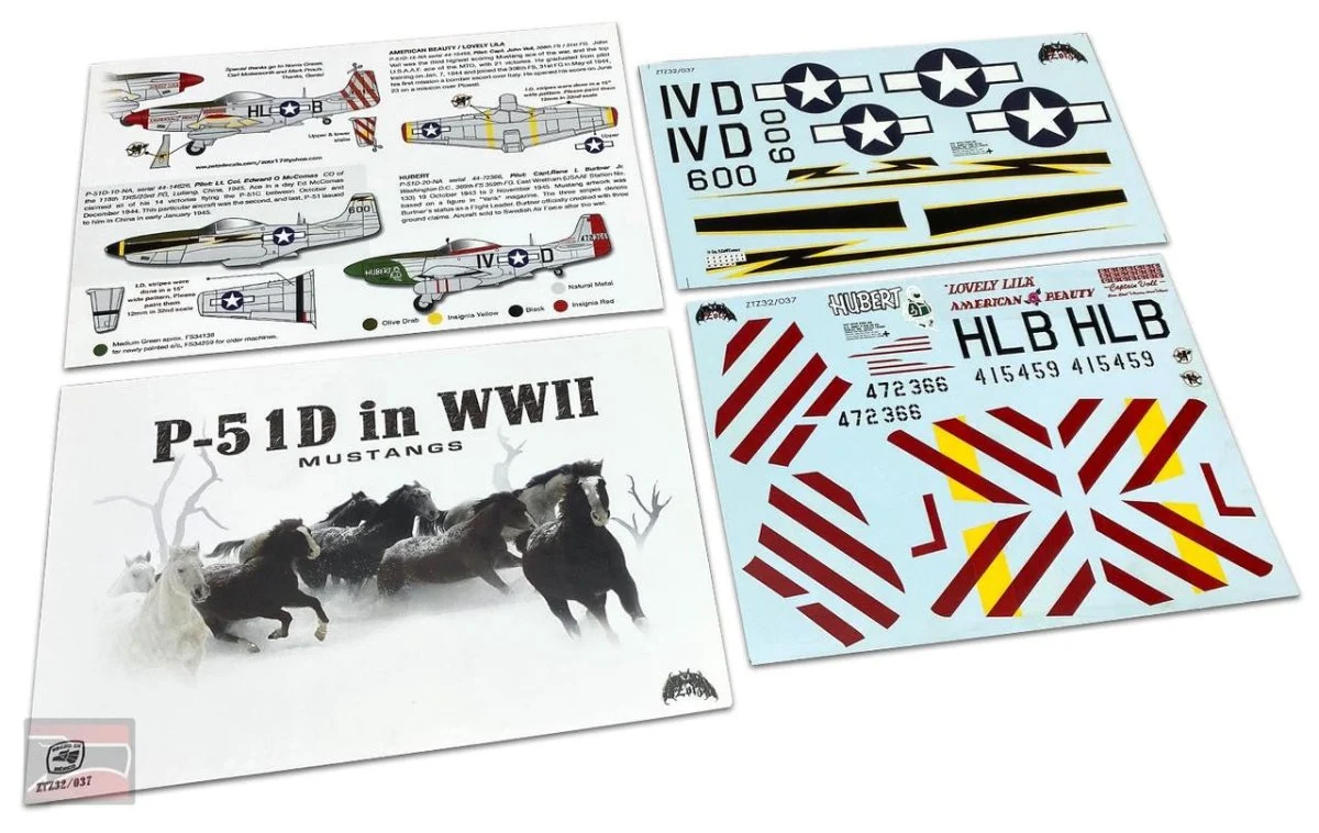 Zotz Decals 1/32 Zotz Decals P-51D Mustangs in WWII part 1