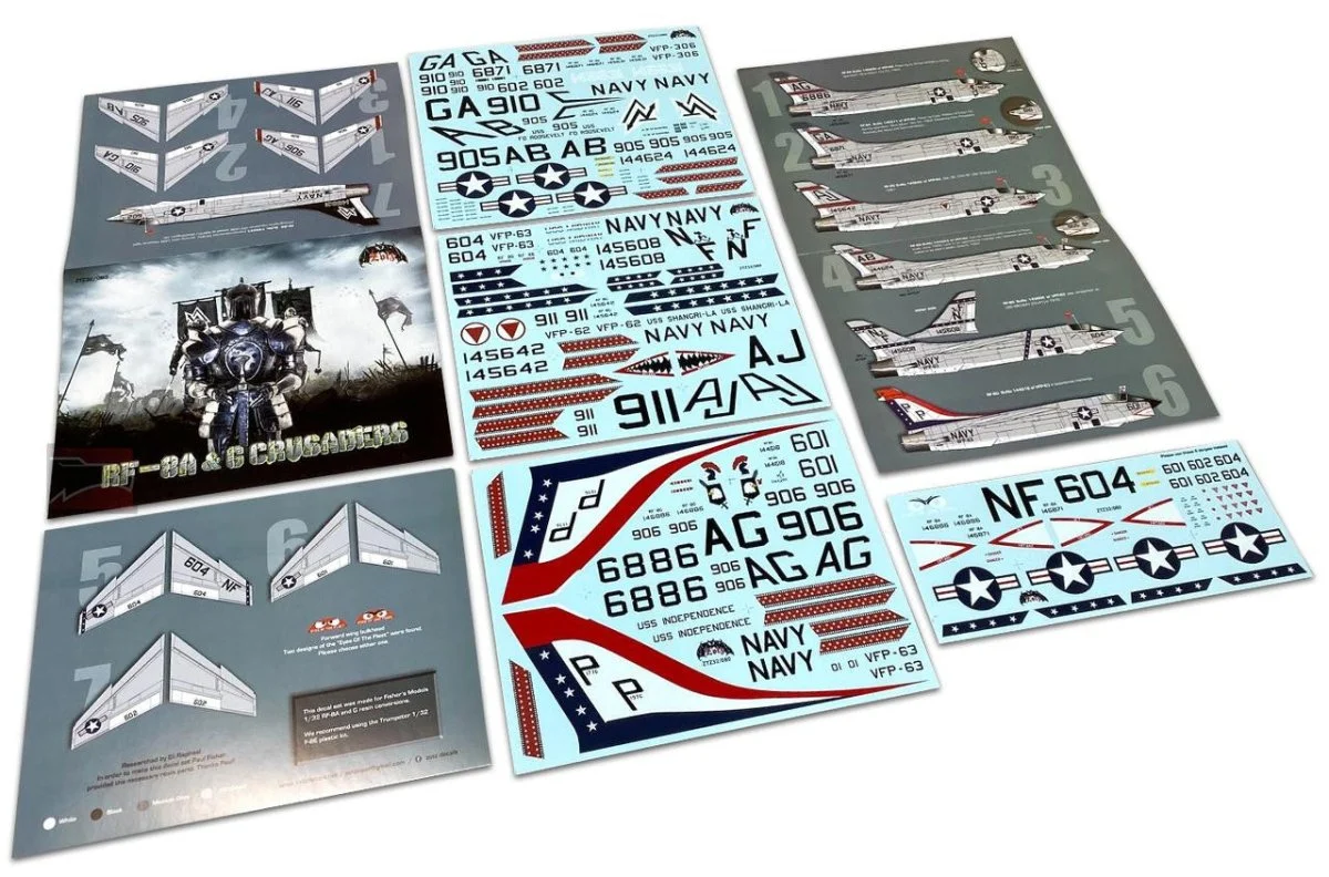 Zotz Decals 1/32 Zotz Decals RF-8A/G Crusaders VFP-62 VFP-63 VFP-306