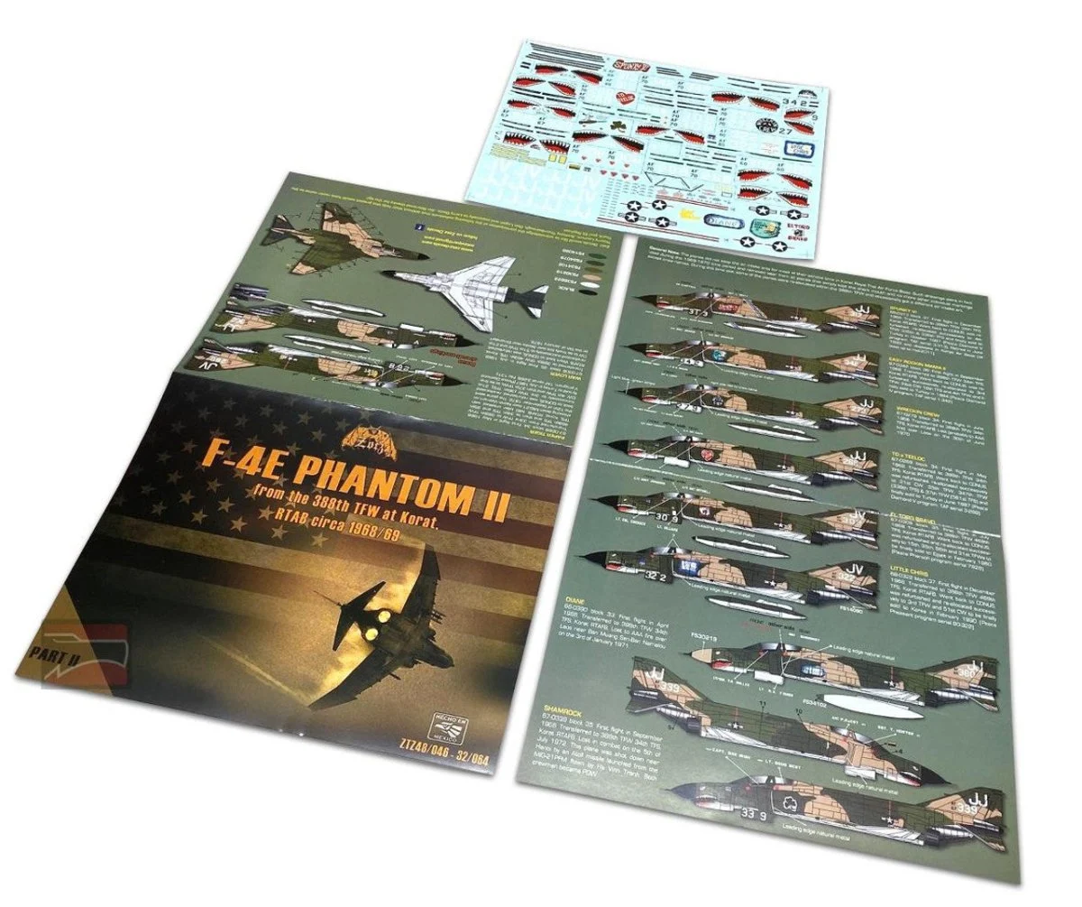 Zotz Decals 1/48 Zotz Decals F-4E Phantom II 388TFW Korat RTAB 1968-69 part 2