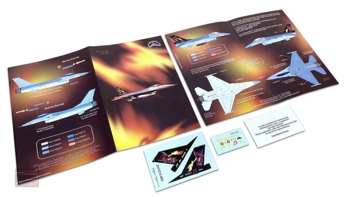 Zotz Decals 1/72 Zotz Decals Belgian F-16 set a