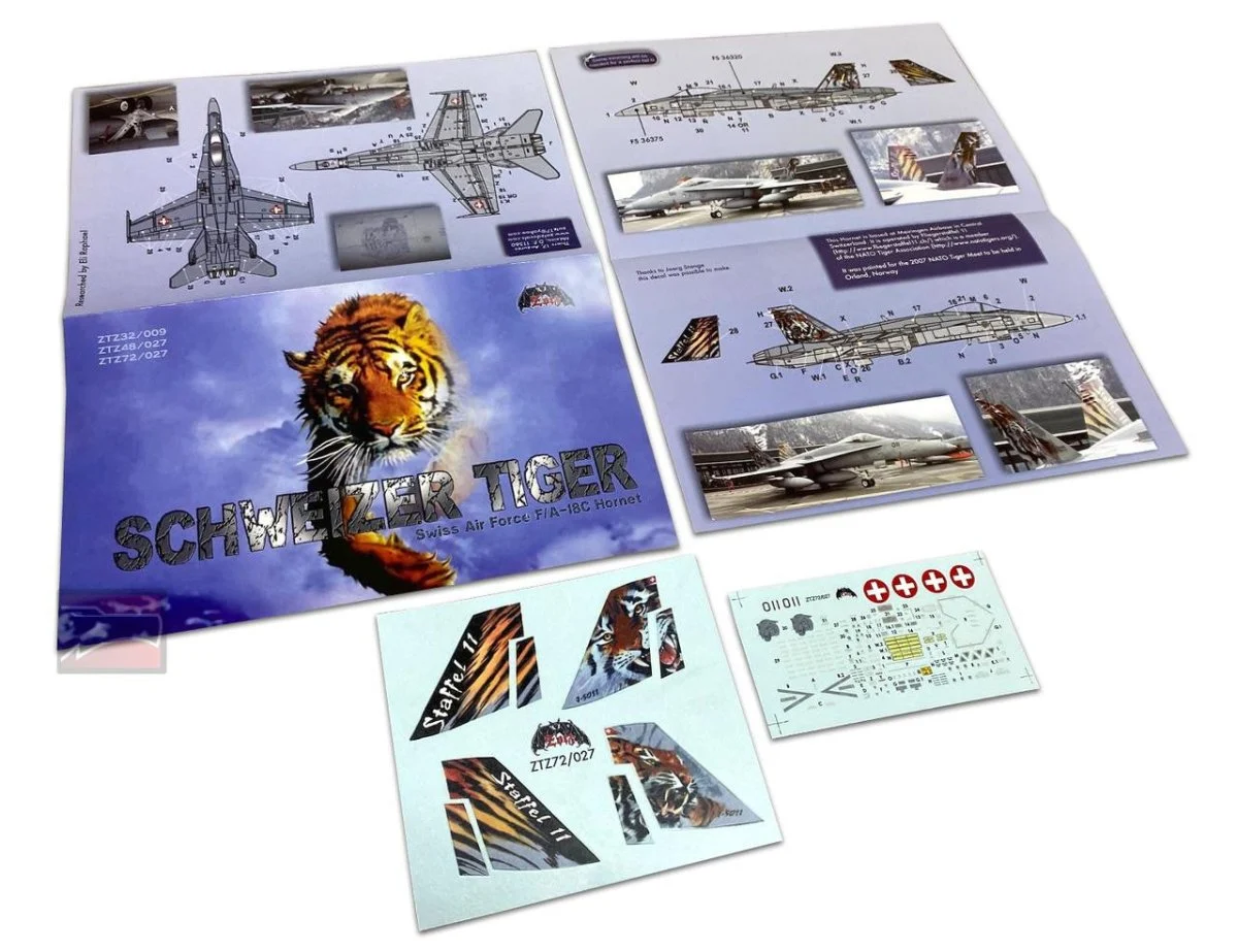 Zotz Decals 1/72 Zotz Decals Swiss F/A-18C Hornet Tiger Meet